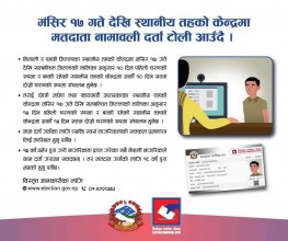 आजदेखि स्थानीय तहमै मतदाता नामावली दर्ता गर्न सकिने