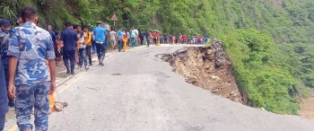 Two dead bodies recovered from collapsed road site in Tanahun