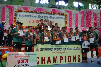 राष्ट्रिय भलिबलः त्रिभुवन आर्मी क्लब च्याम्पियन