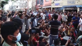 सन्दीप लामिछानेलाई विश्वकप खेल्न अमेरिकाको भिसाका लागि पहल गर्न माग गर्दै र्‌याली र धर्ना