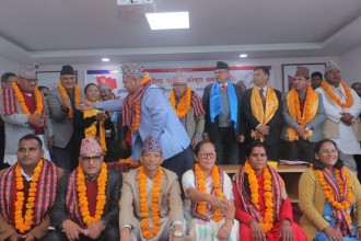 एकीकृत समाजवादीका दशै सांसदको पार्टीमा बधाई कार्यक्रम