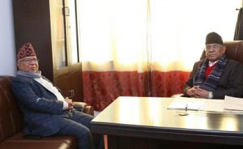 प्रचण्ड र माधव नेपालबीच गठबन्धन चयनबारे छलफल