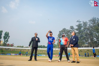 एससी प्रिमियर कप : नेपाल टस हारेर ब्याटिङमा