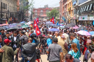 वसन्तपुरमा राप्रपाको भ्रष्टाचारविरुद्ध सभा