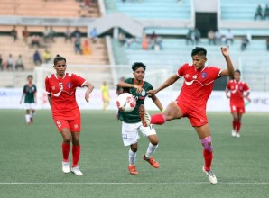 सावित्राको गोलसँगै नेपाल-बंगलादेशबीचको खेल बराबरी