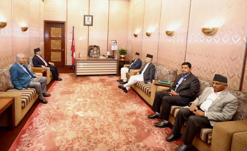 सभामुखसहित शीर्षनेताहरुको बैठक पुनः सुरु