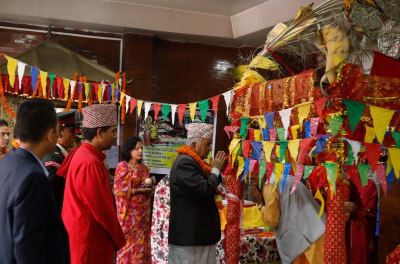 नौरथामा राष्ट्रपति पौडेल शक्ति पीठहरूको दर्शनमा
